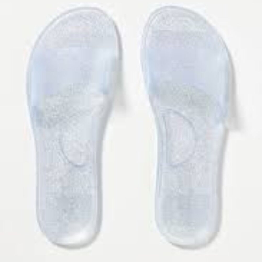 Anthropologie Matisse Clear Jelly Slide Sandals w/ Multi-Colored Glitter - Picture 15 of 16